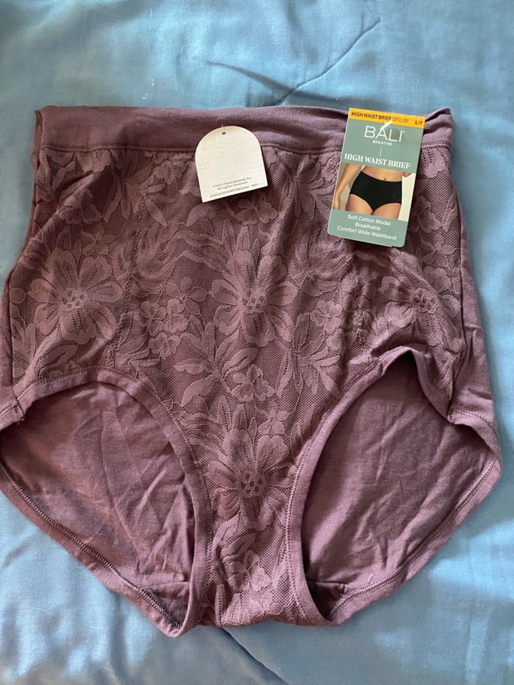 Bali Lace High-Waist Brief in Mauve